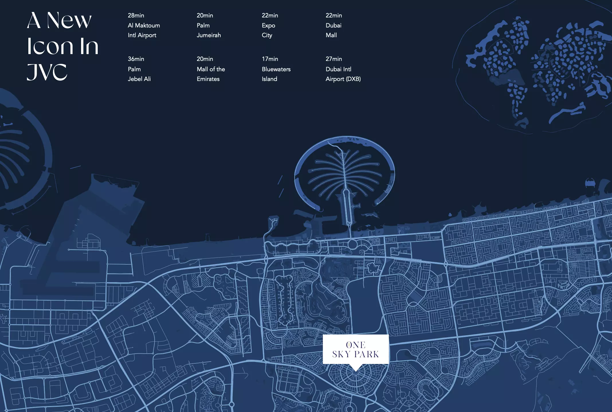 One Sky Park By Iman Developers master plan