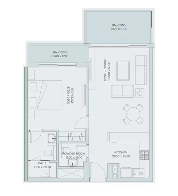 The Haven Phase 3 By Meraki Developers Type A, 1 bed