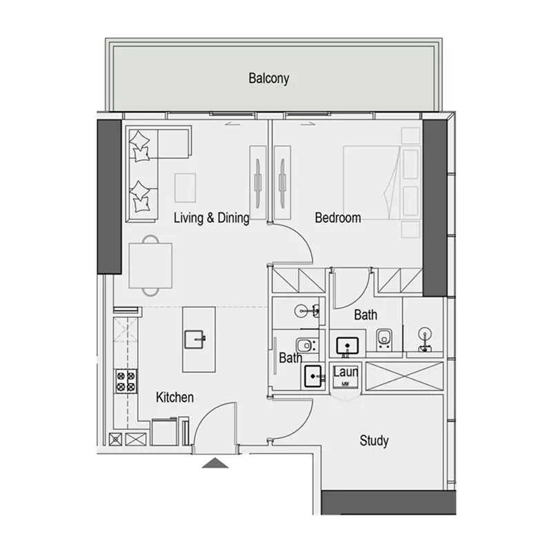 Sierra by Iman Type A, 2 beds