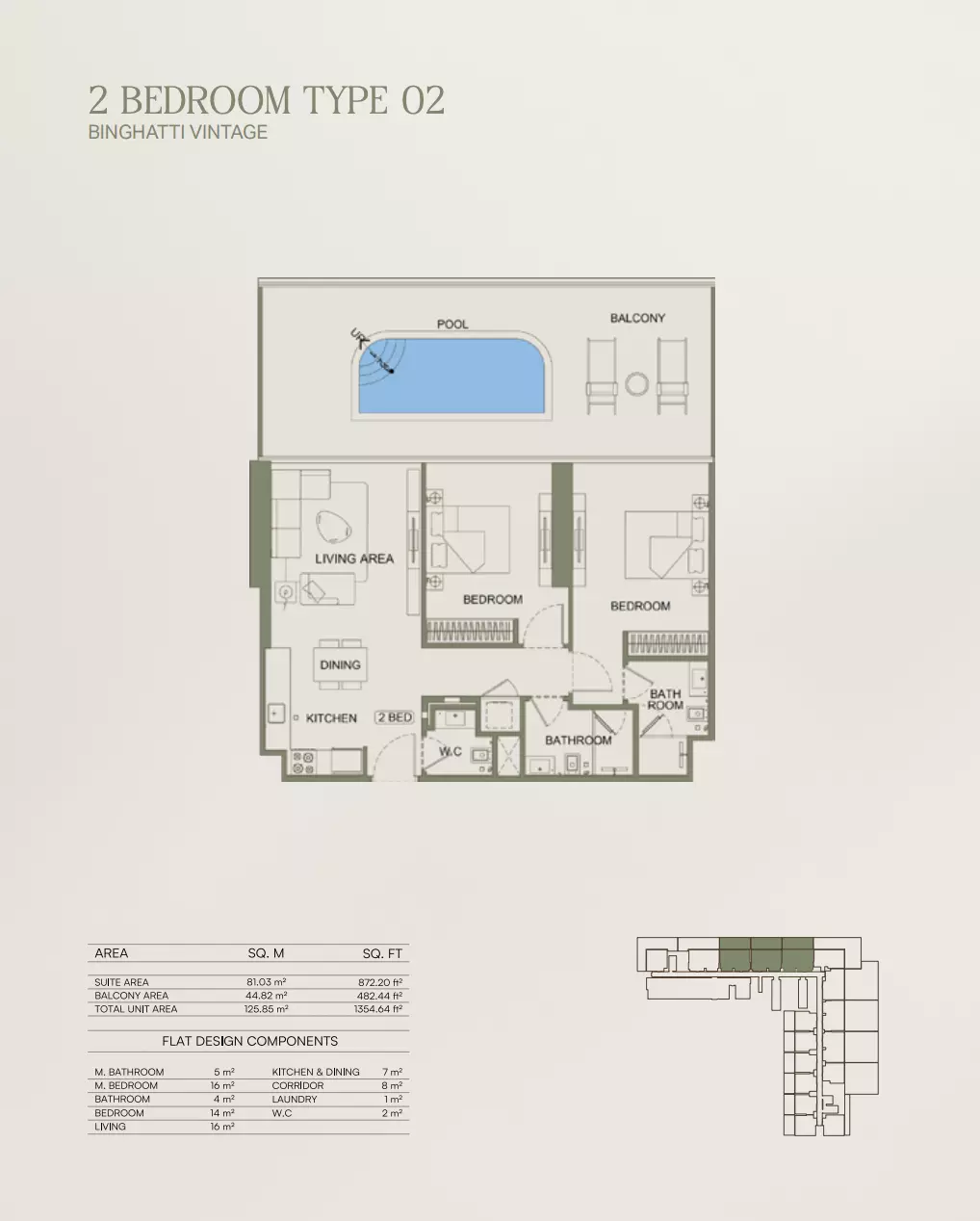 Binghatti Vintage Type 02, 2 beds