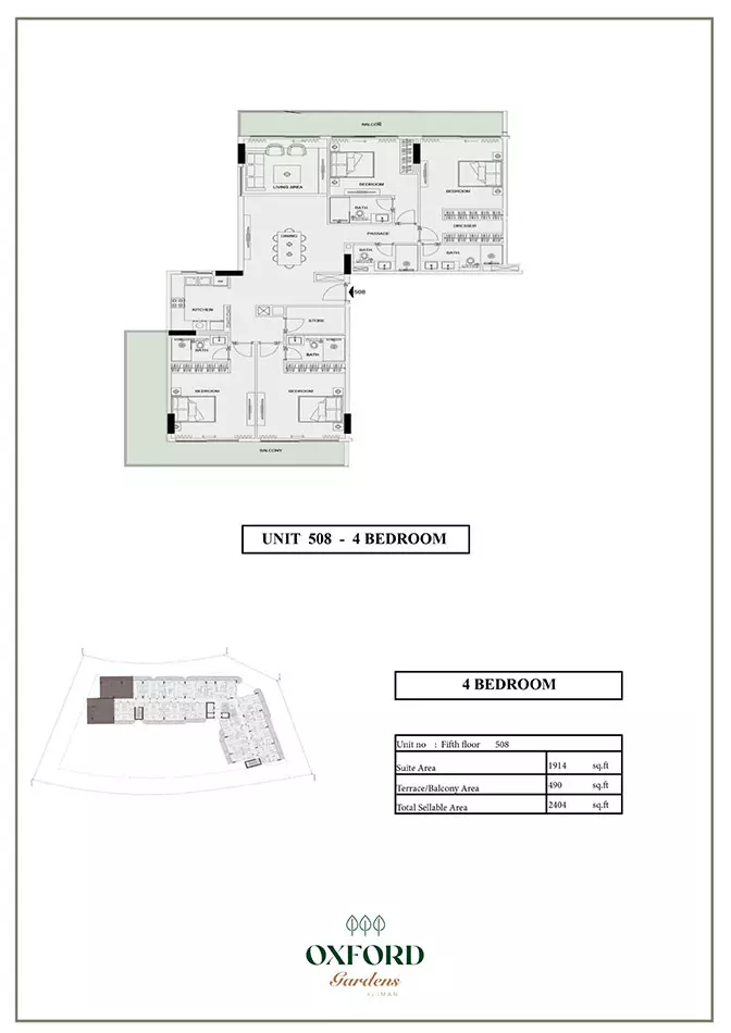 Oxford Gardens Unit 508, 4 beds