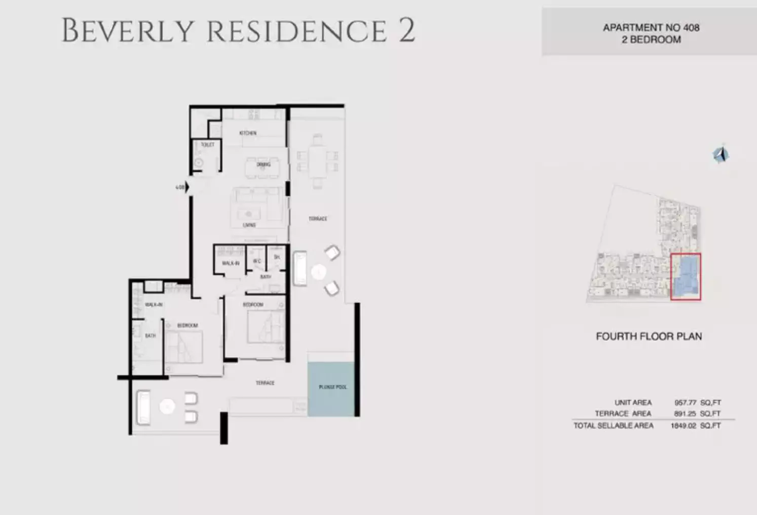 Beverly Residence Phase 2 By HMB Type 1, 2 beds