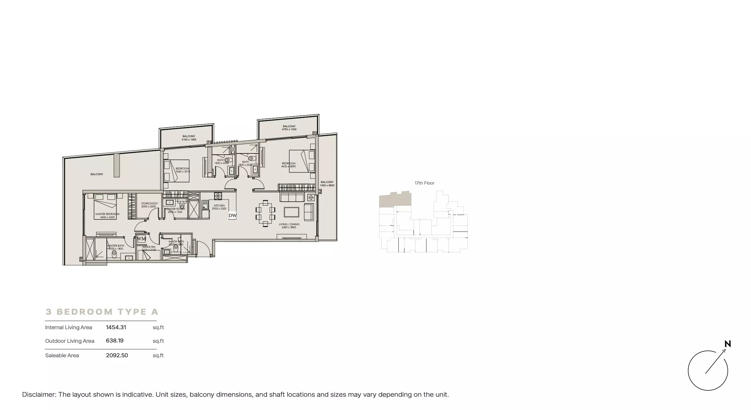Nirvana Residence Type A, 3 beds